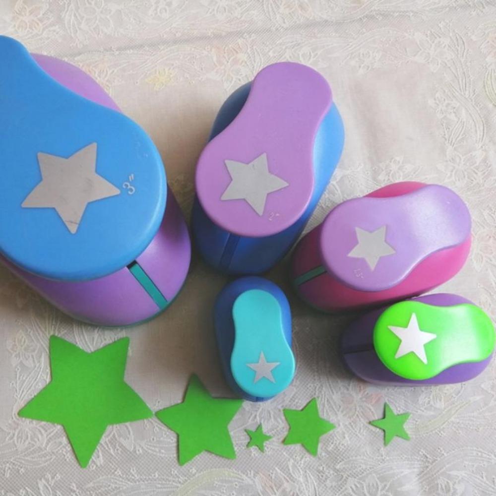 1PC zufällige Shell Farbe Stern Form Handwerk Locher Papierschneider Scrapbooking Schule Puncher Prägewerkzeug