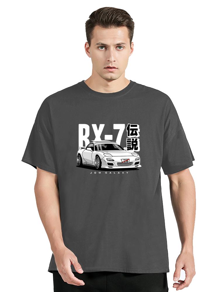 Initial D Jdm Tshirt Vintage Rx7 Fd Drift Japanese Cars T Shirt Unisex Streetwear Cotton Graphic Clothing Oversized Tshirt