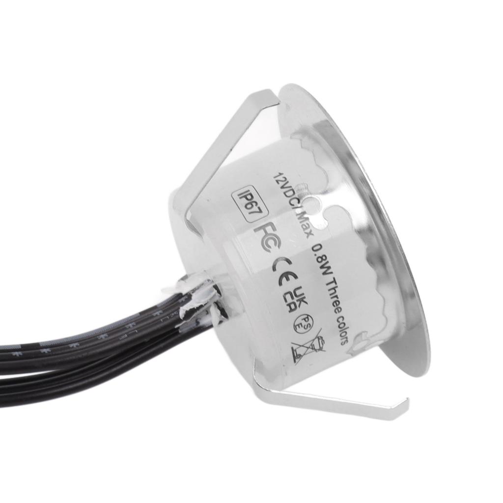 10 PCS LED Deck Light Kit 0.8W 304 Stainless Steel IP67 Waterproof Recessed LED Deck Lamp 90?265V