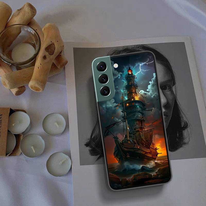 Lighthouse Phone Case For Samsung Galaxy S22 S25 Ultra S21 S10 Plus S26 Edge S20 S23 S24 FE Cover Silicone Soft TPU Clear Sh