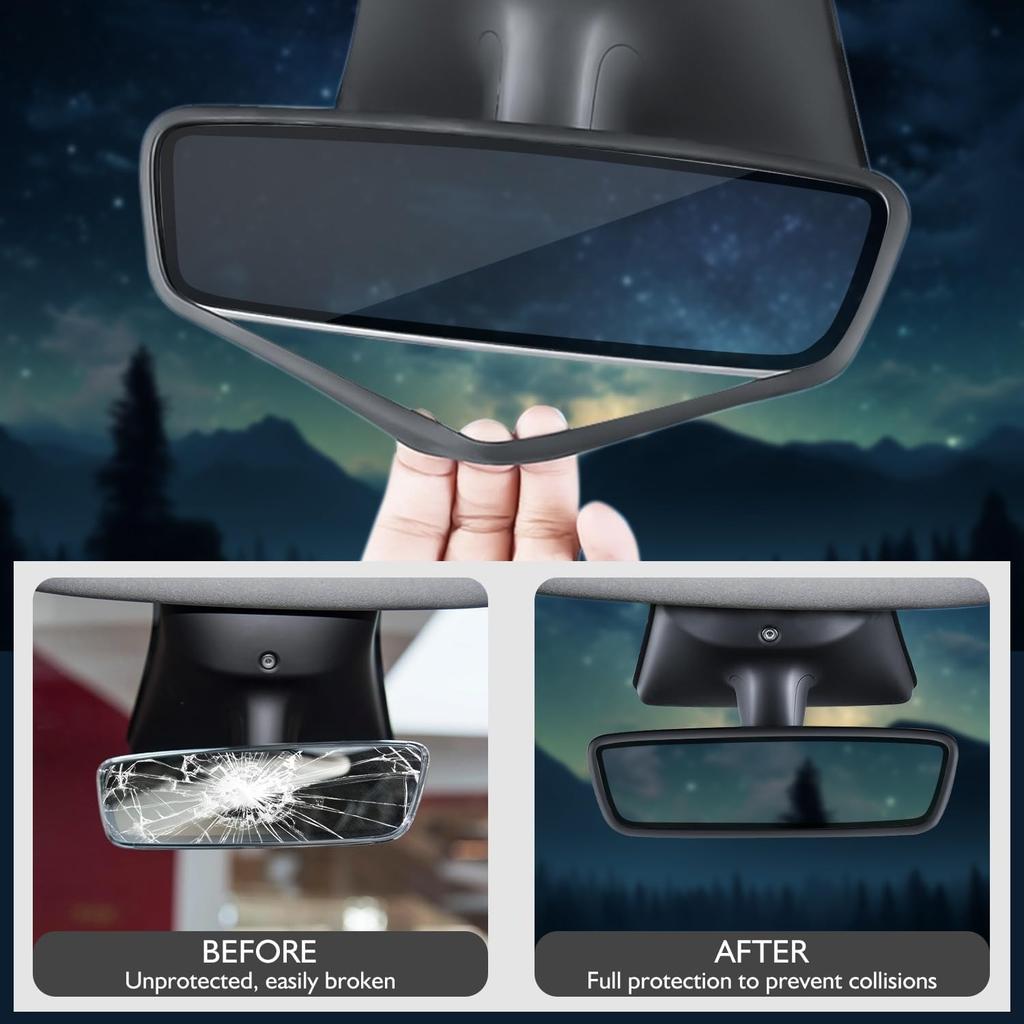 For Tesla Model Y Juniper 2025 Center Console Wireless Charging Pad Mat Screen Rearview Mirror Protector Frame Model 3 Highland