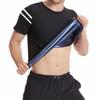 Sauna Suit for Men Shorts Sleeve Sweat Shirts Gym Workout Top Shapewear Fitness T-Shirt Waist Trainer Slimming Vest Exercise Compression Body Shaper