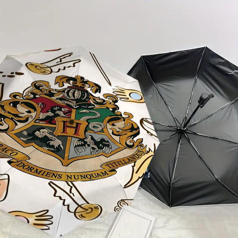 1PC Warner Hogwarts School Umbrella-8-Rib Reinforced, Automatic Open, Lightweight-A112