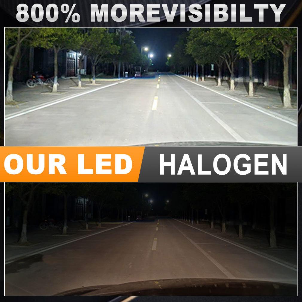 2Pcs 3D LED H7 Headlight Bulbs Canbus No Errors 6 Sided 1:1 Super 360 H7 Plug and Play Mini HeadLamp Size Wireless with Fan CSP Turbo Lamp 6000K 12V