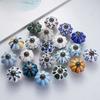 Pumpkin Shape Cabinet Door Knobs Floral Pattern Ceramic Cabinet Knobs Cabinet Hardware