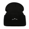New Mountain Peak Embroidered Wool Hat Men's Retro Hip Hop Hip Hop Knitted Hat Women's Street Fashion Stacking Hat