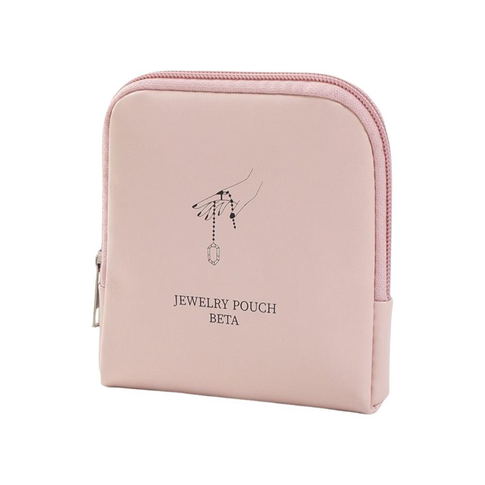 

Single/Double Layers Jewelry Storage Bag Mini with Soft Lining Zipper Jewelry Bag Multiple Sections Jewelry Case