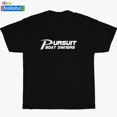 Neues Pursuit Boats Logo Schwarz / Marineblau / Sportgrau / Weiß Herren T-Shirt S-3XL