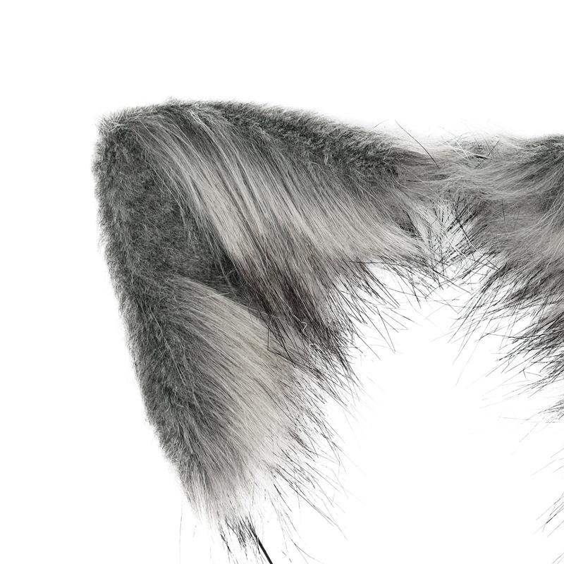 Serre-tête en imitation queue de renard en peluche avec oreilles réglables pour fête d'Halloween, cosplay, robe de soirée dansante