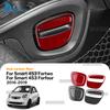 Real Soft Carbon Fiber Stickers For Mercedes Benz Smart 453 Fortwo/Forfour 2016 2017 2018  Sides Car Gear Shift Panel Frame