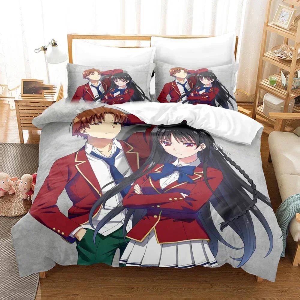 Luxury New 3D Print Classroom Of The Elite Bedding Set Anime Duvet Cover Double Twin Full Queen King Adult Kids Quilt Cover