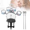 Kids Drum Set Cartoon Drums Kit Educational Child Musical Instrument Boys Drum ToyBlue