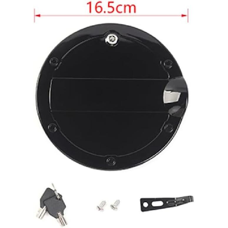 Fuel Tank Cap Cover Fuel Filler Door Locking Gas Cap with Key for Ford F150 2015 2016 2017 2018 2019 2020 Exterior Accessories