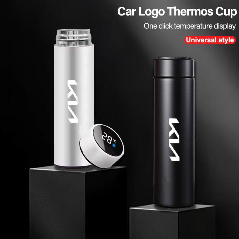 Car Logo Thermos Leakproof Cup Portable Bottle Auto Accessories For Kia Sportage Ceed Picanto Rio Niro Morning K7 K5 K8 XCeed K9