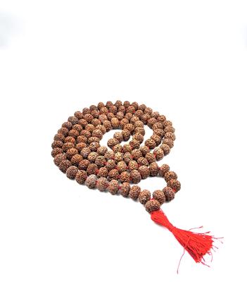 7 Mukhi Rudraksha Japa Mala 108+1 Boncuk | Doğal ve Sertifikalı Dua Boncukları | Meditasyon ve Şifa Malası