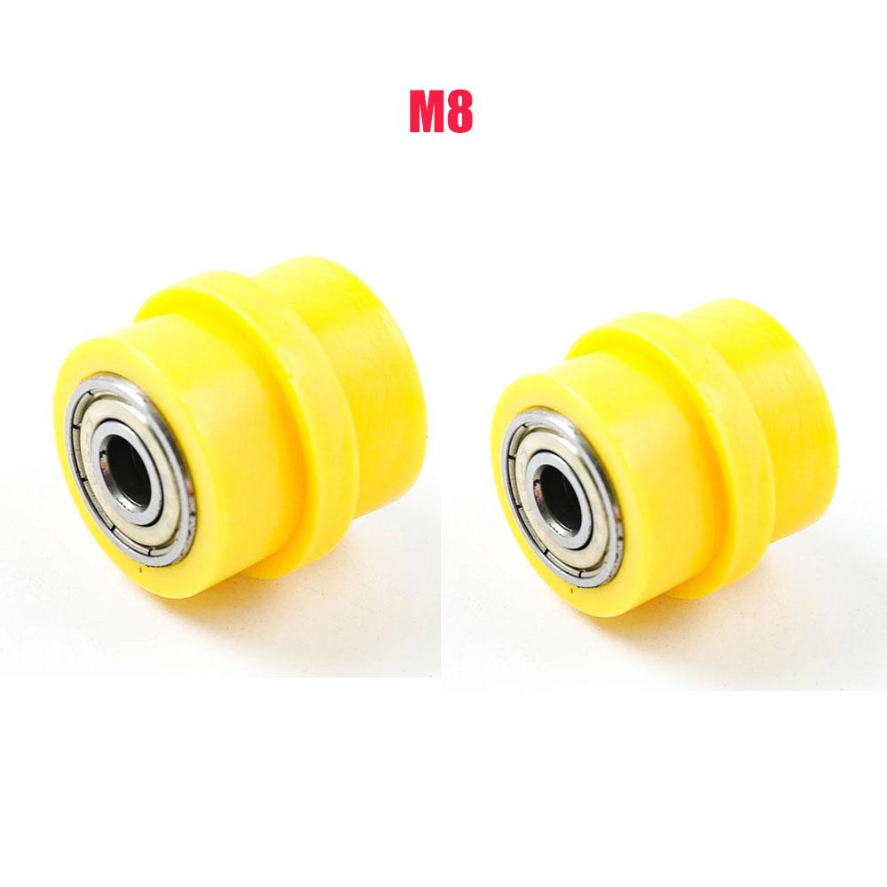 2pcs 8mm 10mm Motorcycle Chain Tensioner Motocross Wheel Guide Drive Roller Pulley ATV Moto Accessories Enduro Dirt Pitbike