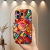 3D Art Block Cool Phone Case For iPhone 17,16,15,14,13,12,11 Plus,Pro Max,XS,X,XR,SE,Mini,8,7,Soft Silicone Black Cover