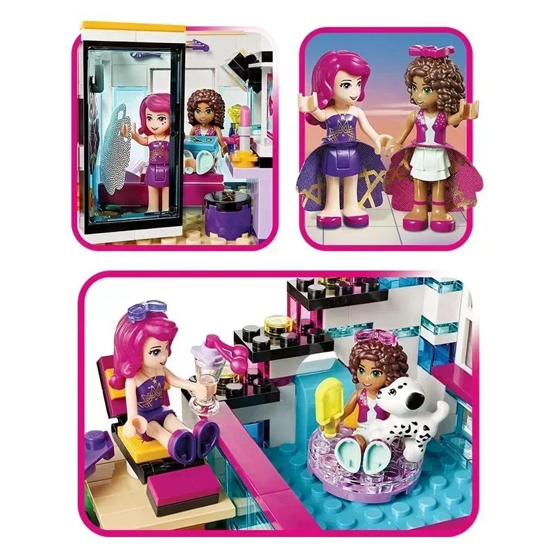 Pop Star House Building Block Livi Friends for Girls Figures Bricks Educational Toys for Children