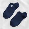 Cute Embroidery Gold Silver Heart Socks Women Lovely Funny Glitter Love Sokken Art Ankle Calcetines Dropship