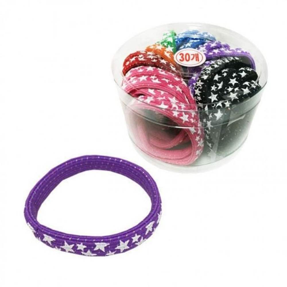 

Звездный цвет Ежедневный 30P Плоская эластичная Классическая корсажная трубка для волос