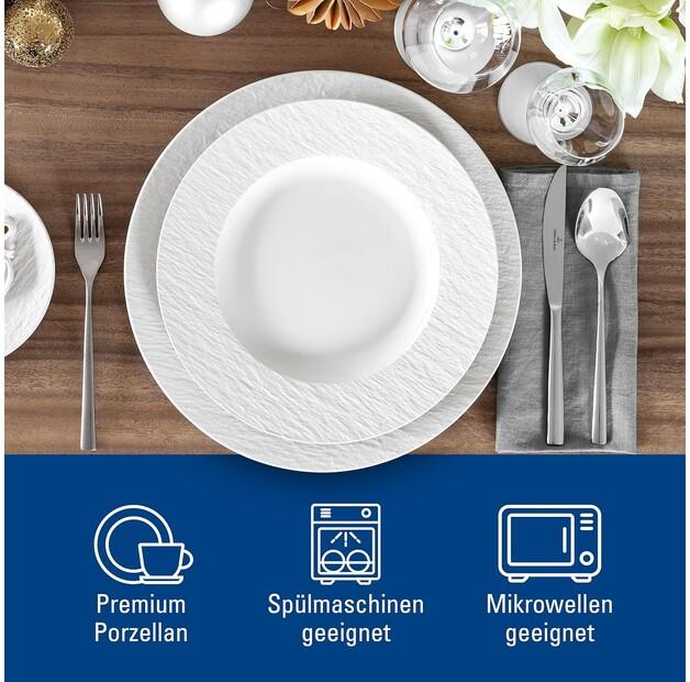 Тарелки Villeroy & Boch Manufacture Rock blanc, 6 предметов (1042408152)