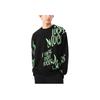Anta Lucky You Skateboard Letter Print Round Neck Casual Pullover Long Sleeve Knit Sweater Unisex Tops Basic-Black Starry-Green 172348703S-2