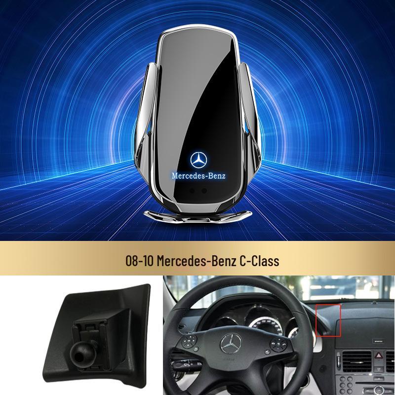 Bezdrátový držák telefonu s rychlým nabíjením Mercedes-Benz pro třídu C/třídu R/třídu S/třídu E/GLK/třídu B