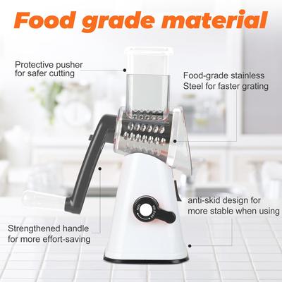 Multi-Purpose Rotary Graters Kitchen Mandoline Vegetable Slicer Cheese Slicer Shredder Potato Grinder For Nut Onion Carrot YY002