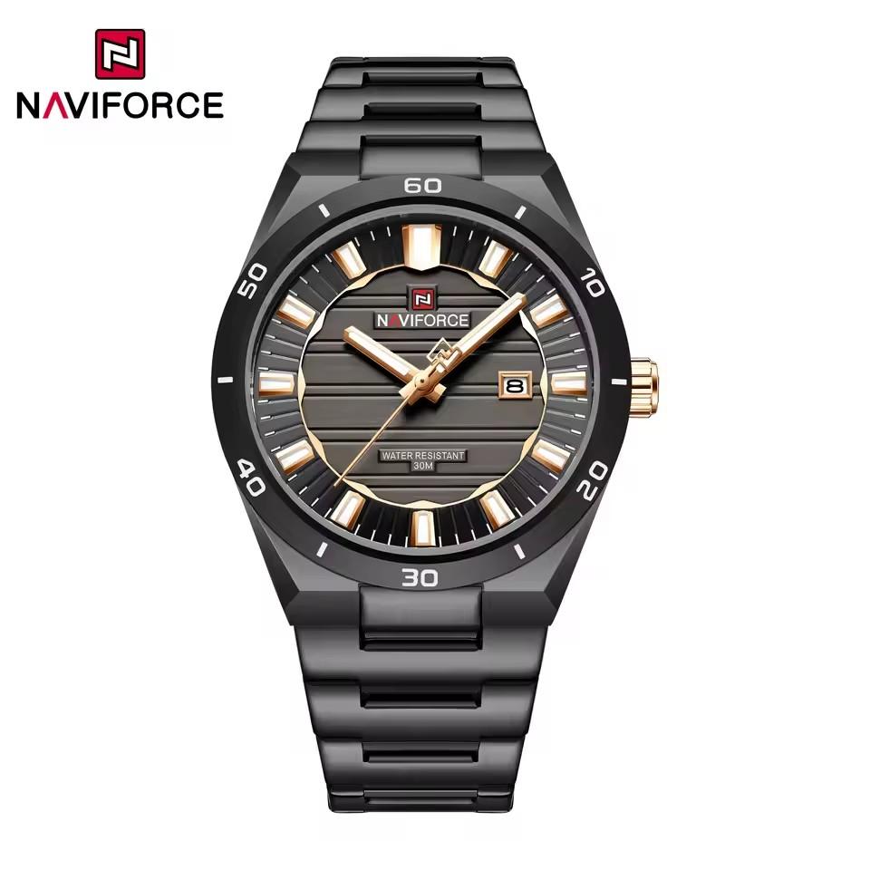 New NAVIFORCE Man Watch Top Brand Luxury Stainless Steel Business Quartz Watches Men Waterproof Luminous Date Wristwatch 9268