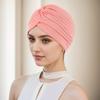 European & American Pleated Hijab and Watermelon Turban