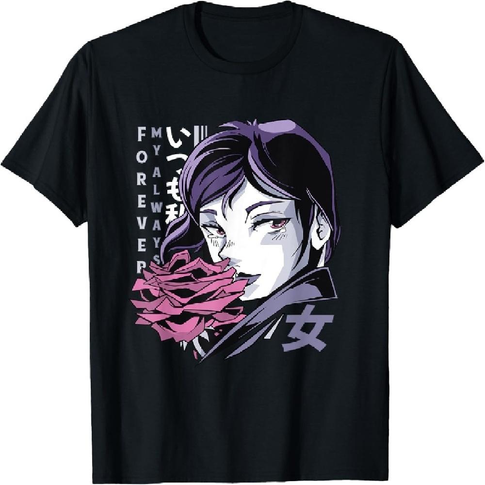 

Anime Aesthetic Romantic Forever Always T-Shirt XXXXXL чорний