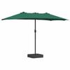 Garden Sun Umbrella Green 385 X 209 X 244 Cm Polyester and Steel