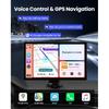 Wireless CarPlay Screen - 9'' Portable Car Stereo with 4K Dash Cam, 1080P Backup Camera, Satellite Radio, Apple CarPlay & Android Auto, GPS