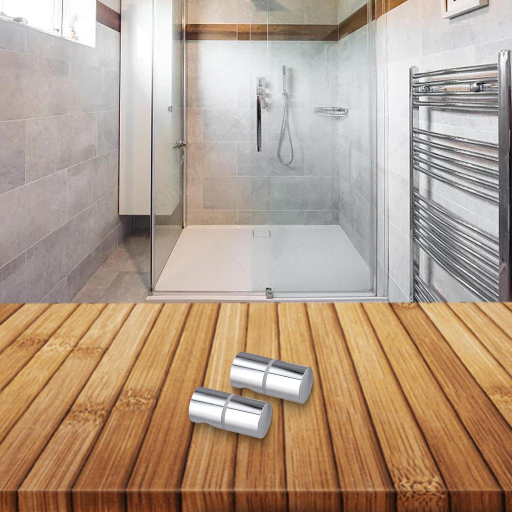 Zinc Alloy Bathroom Shower Door Handle Knob Single Groove Chrome Plated 30mm