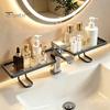 Humid Environment Storage Rack Over Sink Faucet Rack, Waterproof Anti-Rust Organizer, Organizer with Drain Holes Large Capacity Bathroom Kitchen