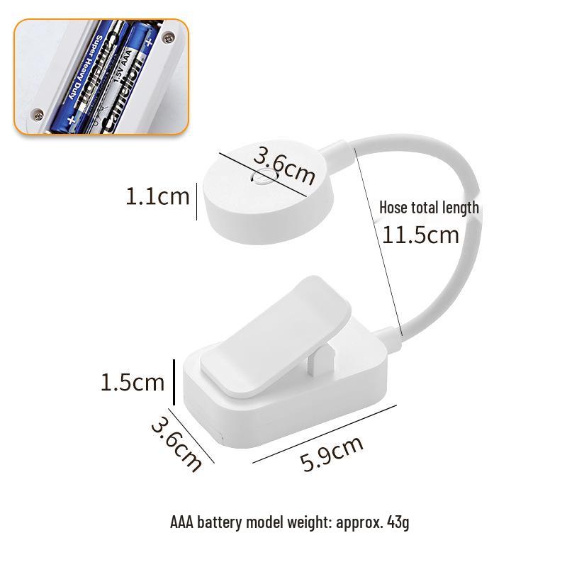 LED Desk Lamp & Bed Quilt Clips - Eye Care Night Light for Dorms