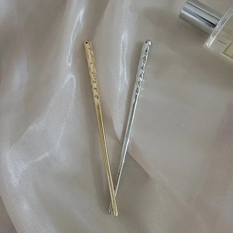 Irregular Artistic Metal Hairpin - New Korean Style Girls Bun Accessory