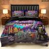 Jojos Bizarre Adventure Pattern Bedding Quilt Set Quilt Cover Pillowcase Home Birthday Gift(1 * Duvet Cover + 2 * Pillowcase, Without Core)