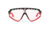 RUDYPROJECT DEFENDER Sportbrille Schwarz Matt Stoßfänger Rot Fluoreszierend Impact X2 Photochrom Rotes Glas 141mm Sonnenbrille, Rahmen, Gläser, Gläser, SP527406-0001,