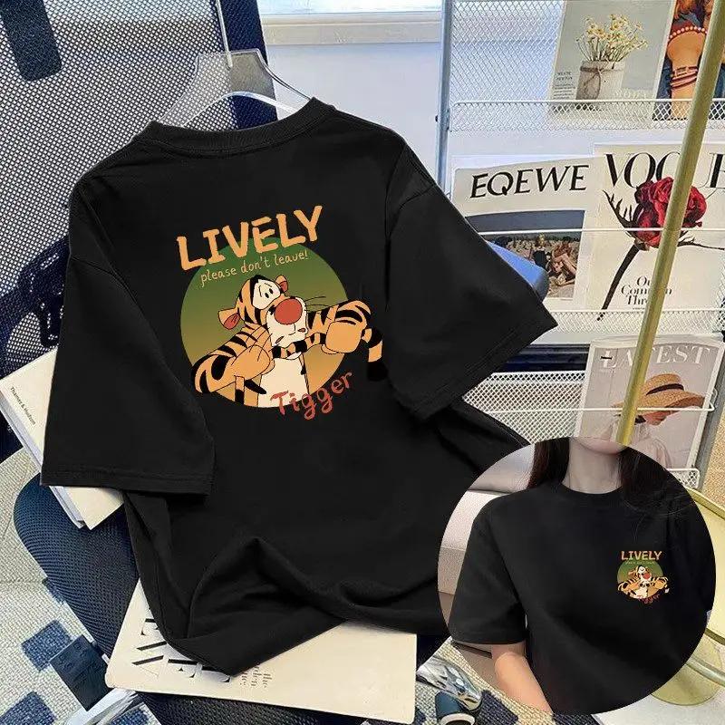 

Мультяшная хлопковая футболка с коротким рукавом женская 2025 лето новая маленький дизайн карандаша свободный топ с рукавом до локтя большого размера feminino 8XL