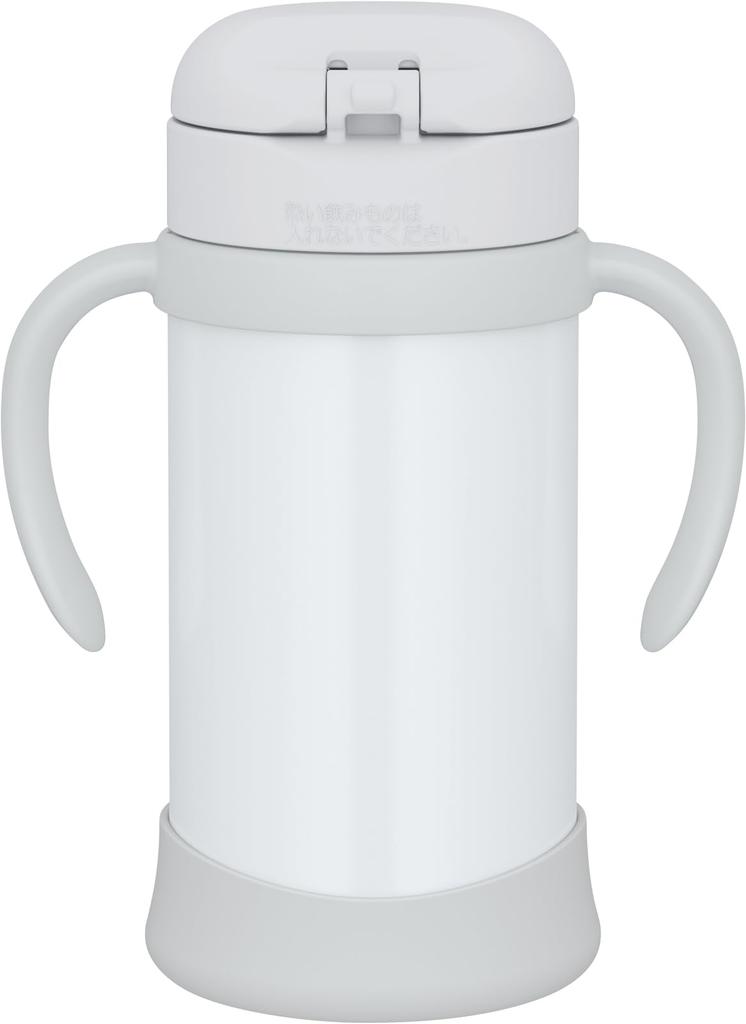 Thermos Vacuum Baby Straw Keeps Drinks Cold GY Mug, 350ml, Gray, Only, FJT-350