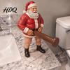 Christmas Kitchen Counter Decor Naughty Santa Toilet Paper Holder Funny Character Design Creative Roll Dispenser Towel Stand Stable Base Decorative