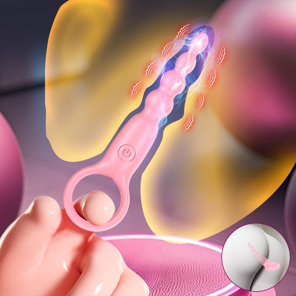 10 Speed Anal Vibrator for Women Vibrating Anal Beads Butt Plug Prostate Massage Soft Silicone Plugs Sex toys For Adults Sex Toy