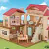 Epoch Sylvanian Families Set House with Red Roof Furniture Set ST Mark Certification 3 Years Old and Up Toy Dollhouse Sylvanian Families