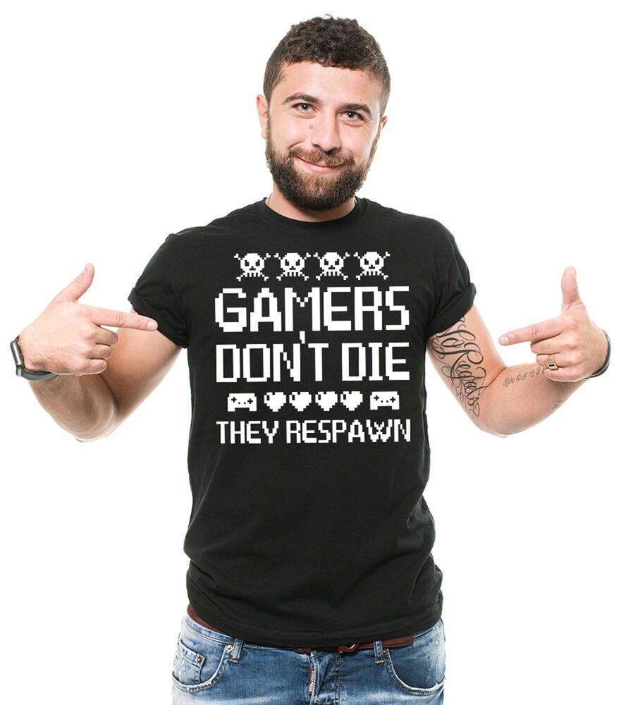 Gamer Shirt Funny Gamer Shirt Gaming Gifts Gamers Don t Die They Respawn Shirt Unisex T-Shirt S