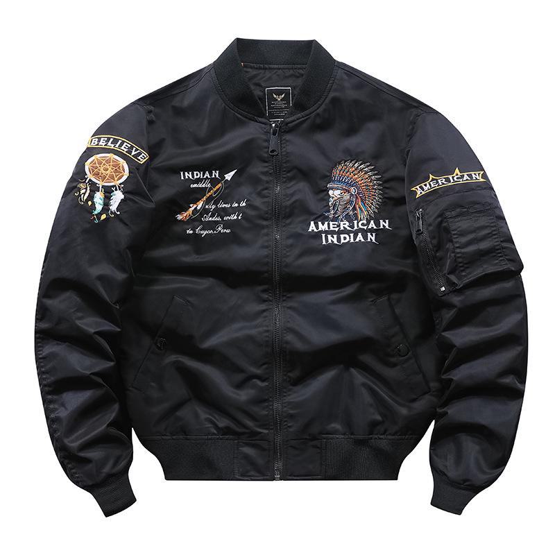 Men's MA1 Air Force Flight Jacket: Spring/Autumn Baseball Collar Workwear Coat