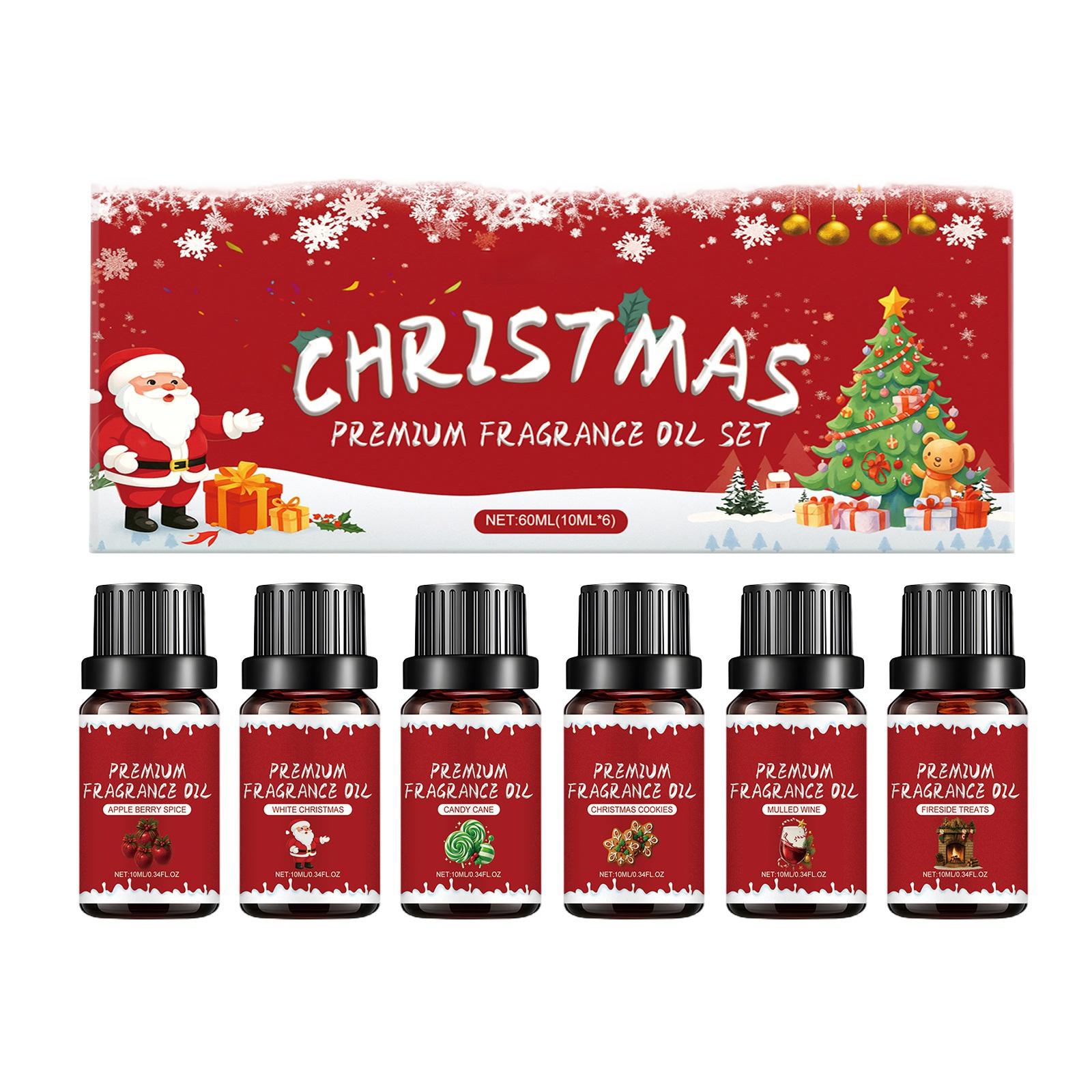 

Рождественский набор аромамасел премиум-класса из 6 ароматов для дома, праздника и подарка, натуральный аромадиффузор, 60 мл One Size красный