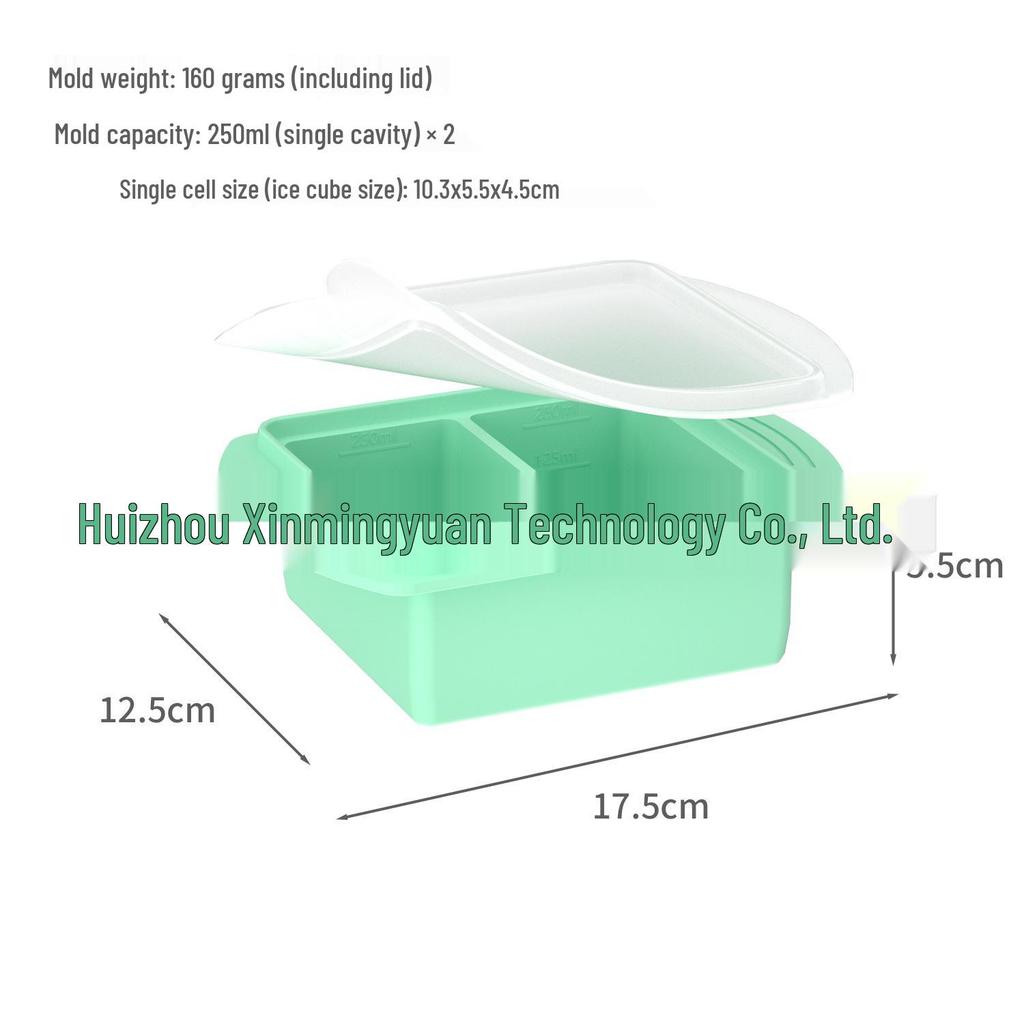 Silicone Ice Cube Tray with Lid - Food Storage & Freshness Preservation Box