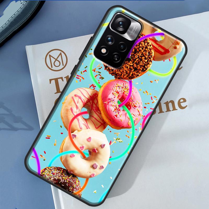 Macarons Cake Dessert Cute Case For Xiaomi Redmi Note 14 13 11 9 10 12 Pro 9S 10S 11S 12S Redmi 10C 12C 13C 14C Cover