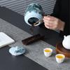 Creative Ceramic Tea Caddy Landscape Flower Decoration Jar Multifunctional Sealed Coffee Beans Nut Medicinal Herb Storage Box